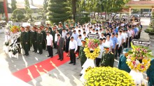 Huyện ủy – HĐND – UBND – UB MTTQ VN huyện Cư Jút Viếng nghĩa trang liệt sĩ nhân dịp Tết Giáp Thìn 2024